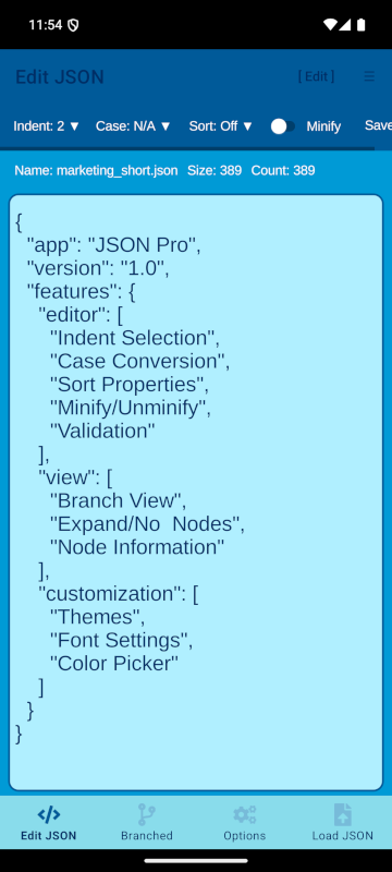 JSON Editor View